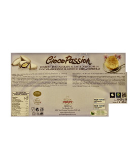 Online sales Italian confetti filled Ciocopassion Crispo price per box 1000g. Shop online confetti made in Italy Choco Passion o