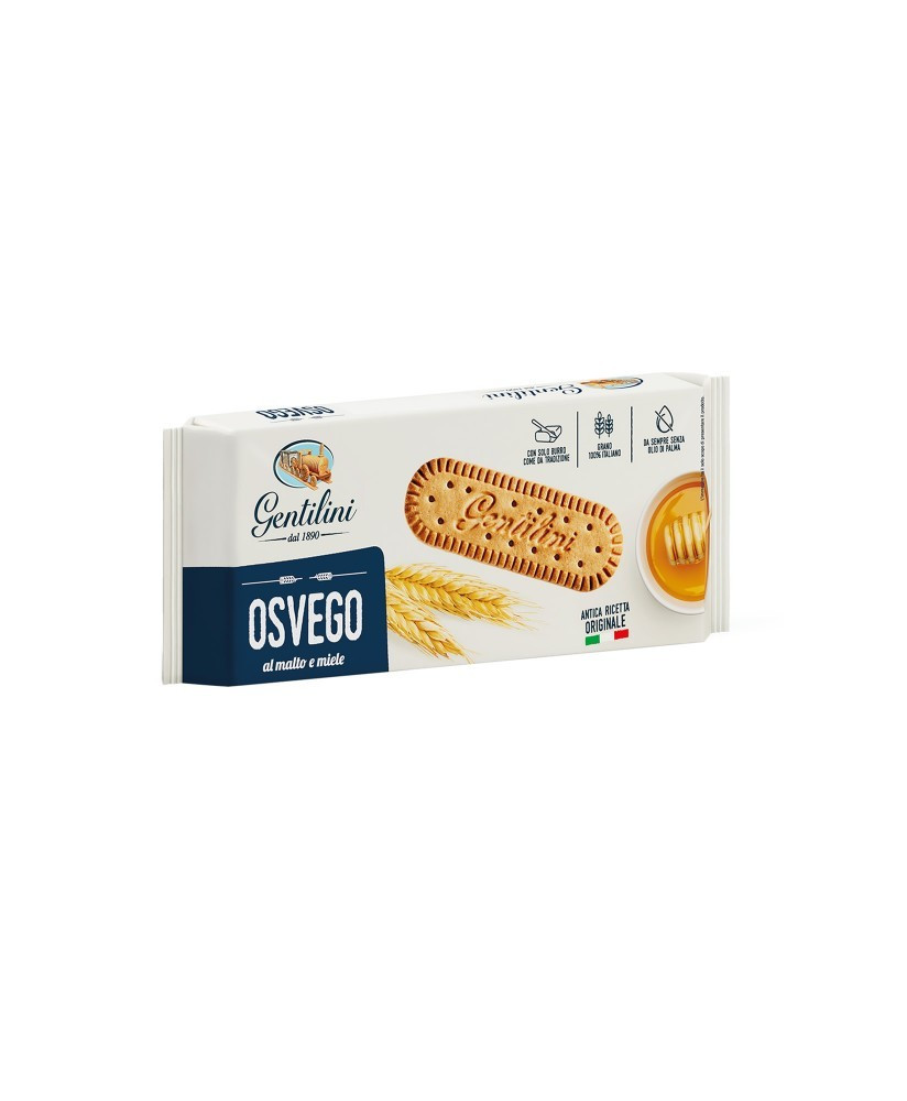Vendita biscotti Gentilini, Osvego al malto e miele, Osvego con farina integrale e 5 cereali e Novellini con latte e miele.  Sho