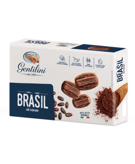 Vendita biscotti Gentilini, Brasil al Cacao, Osvego con farina integrale e 5 cereali e Novellini con latte e miele.  Shop online