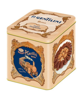 Vendita biscotti Gentilini in scatole regalo di metallo. Edizione Riediting con margherite e Brasil, miglior prezzo online