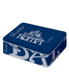 Vendita online biscotti Gentilini in scatole regalo di metallo. Scatola in latta Gentilini. Miglior prezzo biscotti assortiti