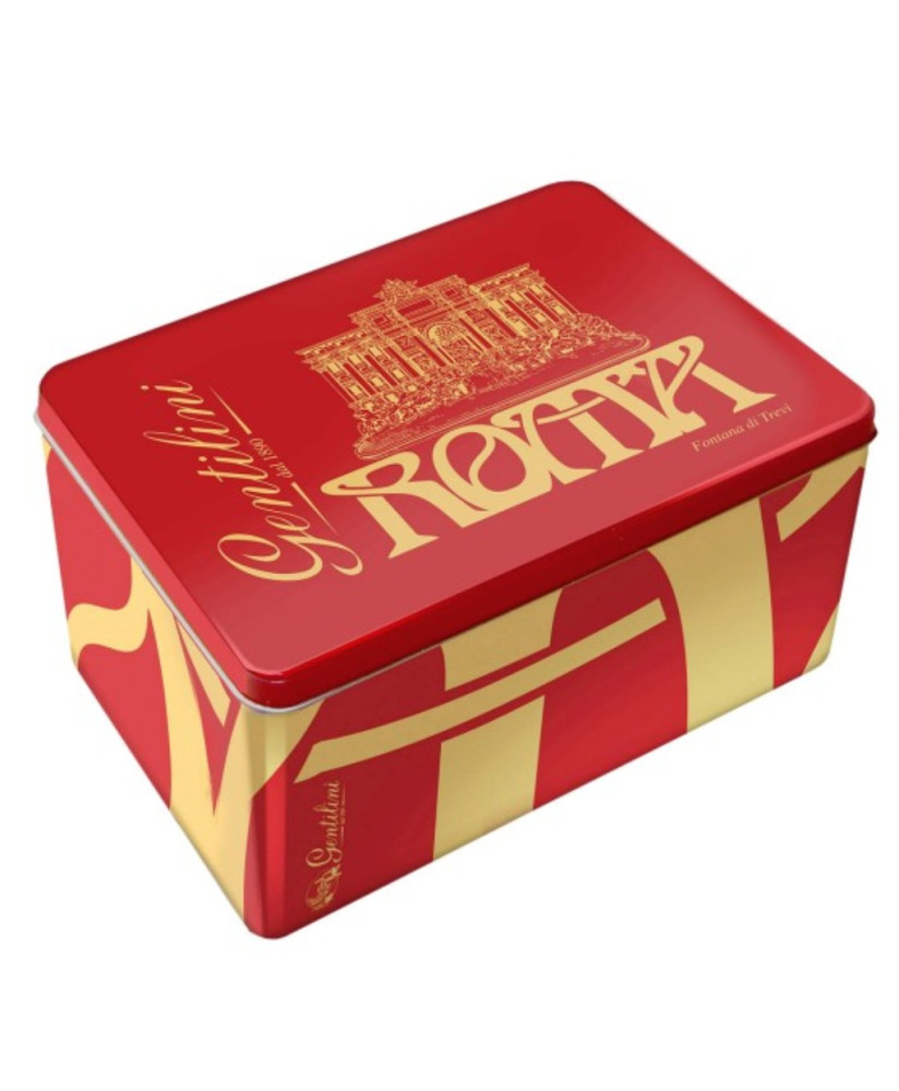Vendita biscotti Gentilini in scatole regalo di metallo. Edizione Fontana di Trevi con Favole, miglior prezzo online