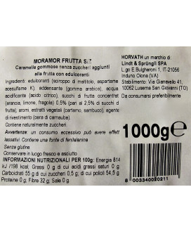 Vendita online caramelle Horvath di Lindt alla frutta senza zucchero gommose assortite a € 17,00 al kg. Shop on line caramelle H