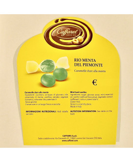 Caffarel, Rio Menta. Vendita online caramelle Caffarel Rio Menta dure. Prezzo €12,00 al kg. Shop on line caramelle Caffarel per 