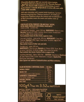 Vendita online tavolette di cioccolato Venchi fondente extra 56% di cacao con nocciole piemonte intere. Shop on line cioccolata