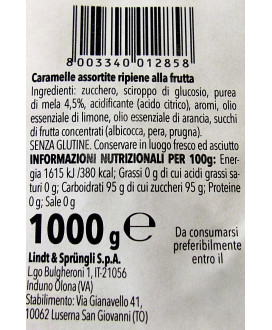 Vendita online caramelle Horvath di Lindt ripiene alla frutta a € 12,00 al kg. Shop on line caramelle ripiene Horvath assortite 