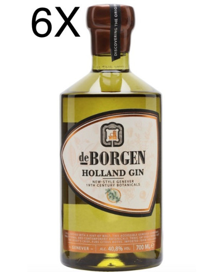 (6 BOTTLES) De Borgen - Gin Holland - New Style Genever - 70cl