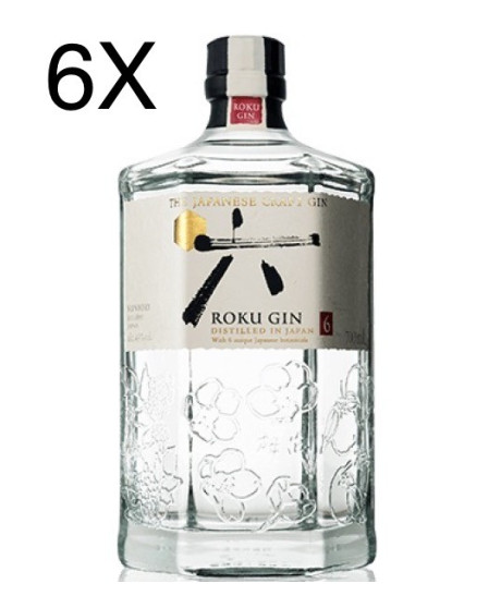 (6 BOTTLES) Suntory Roku - The Japanese Craft Gin - 70cl