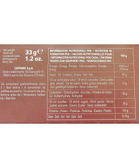Vendita online tavolette di cioccolato Caffarel di Torino, linea Piemonte, cioccolato Gianduja con nocciole intere 33g Minitavol