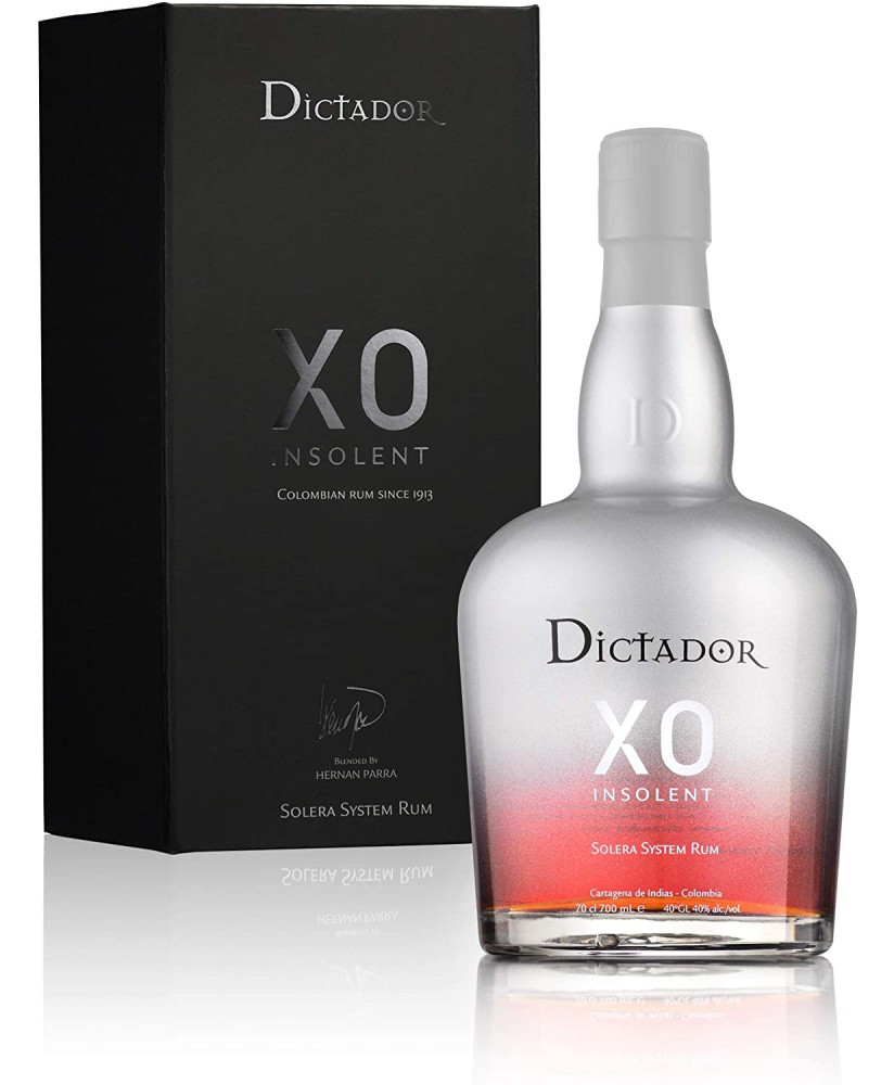 Vendita online Rum Colombiano Dictador XO Insolent, sistema solera, Colombia. Shop online rum Dictator prezzo