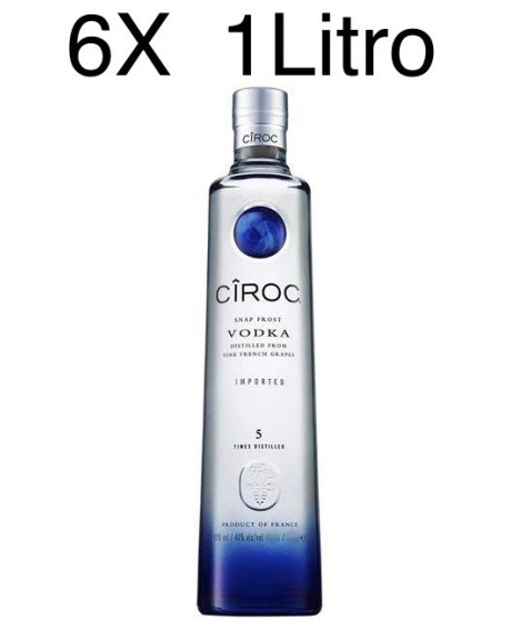 (6 BOTTLES) Ciroc - French Vodka - 100cl