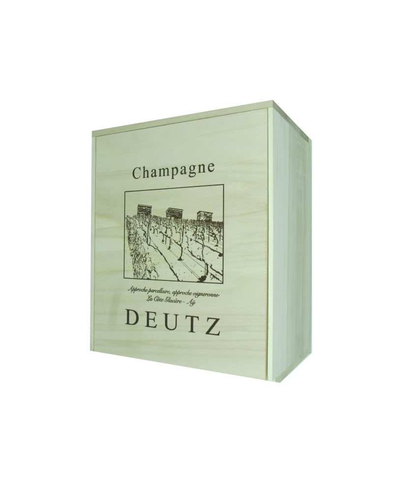 Cassetta Legno Champagne Deutz Con Coperchio