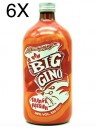 (6 BOTTLES) Roby Marton - Big Gino Orange Passion - Unfiltered Dry Gin 100cl - 1 Litro - NEW