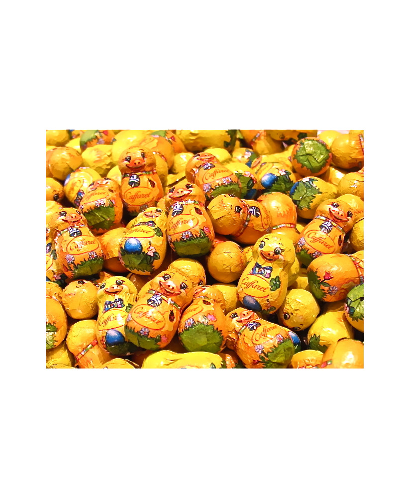 Vendita online Cioccolatini a forma di Pulcino Caffarel, ripieni al gianduiotto. Shop on line cioccolatini di Pasqua ripieni di