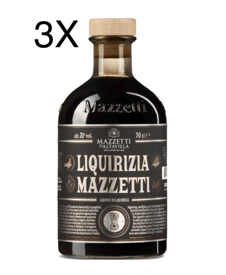 (3 BOTTIGLIE) Mazzetti d'Altavilla - Liquore di Liquirizia - 70cl