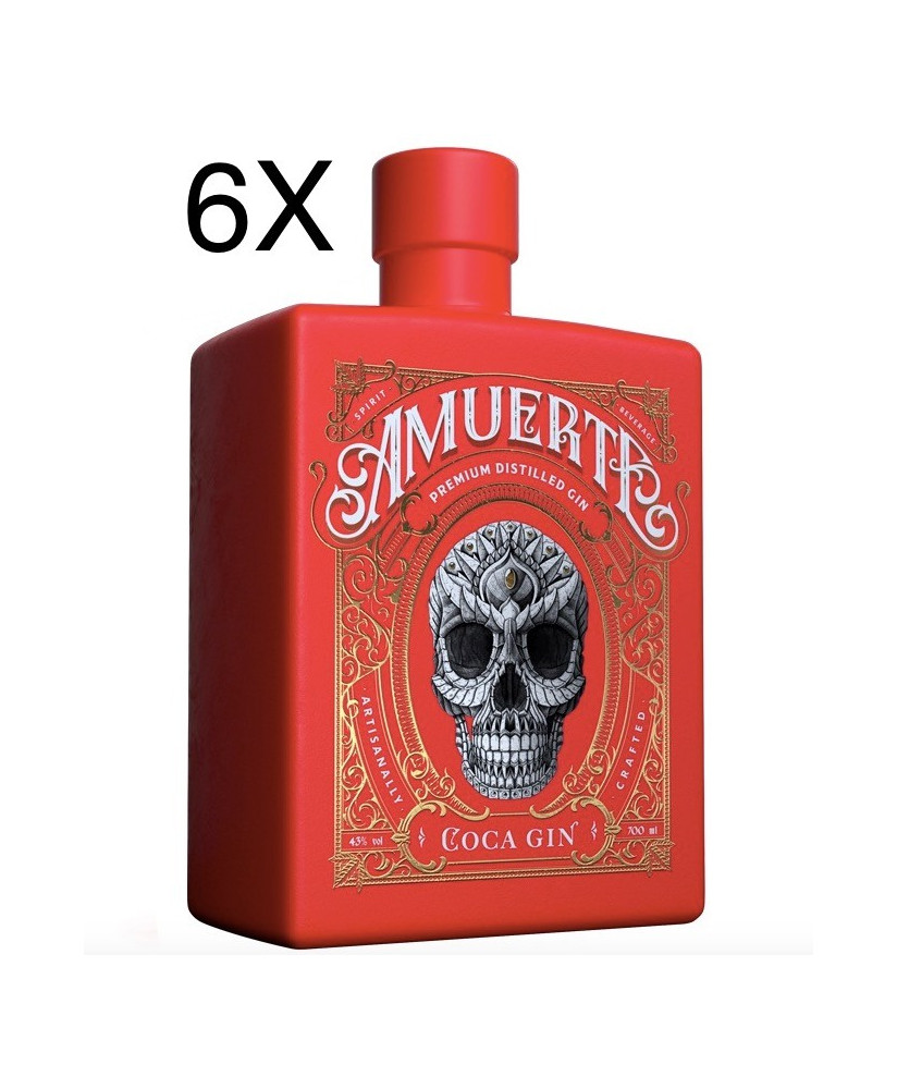 (3 BOTTIGLIE) Amuerte - Peruvian Coca Leaf Gin - RED LIMITED EDITION - 70cl