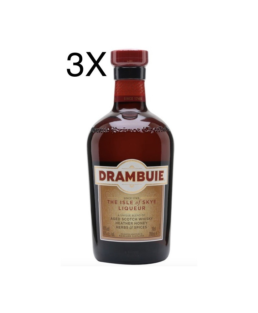 (3 BOTTIGLIE) Drambuie - Heather Honey Whisky Liqueur - 70cl