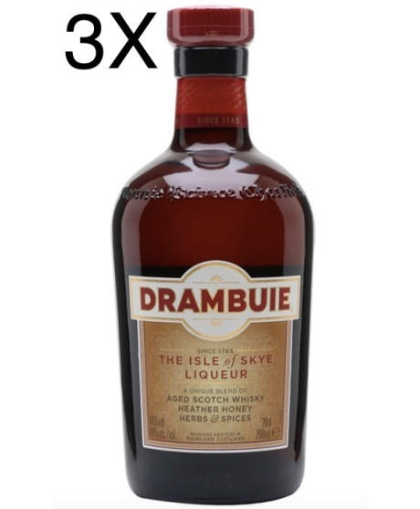 (3 BOTTIGLIE) Drambuie - Heather Honey Whisky Liqueur - 70cl