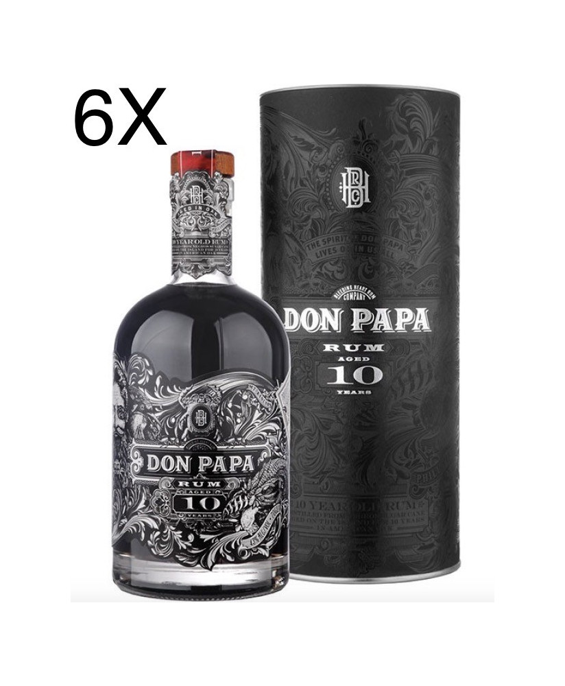 (6 BOTTIGLIE) Rum Don Papa - 10 Anni - Astucciato - 70cl