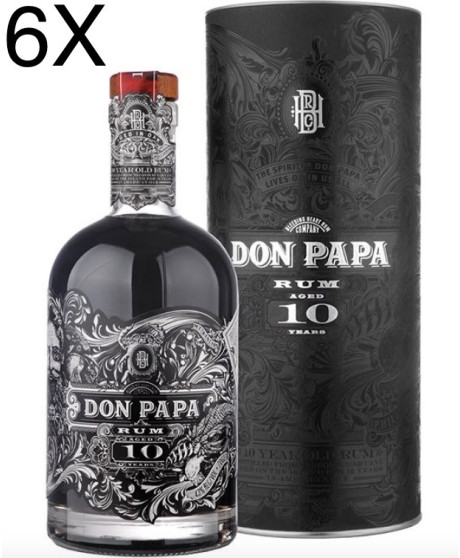 (6 BOTTIGLIE) Rum Don Papa - 10 Anni - Astucciato - 70cl