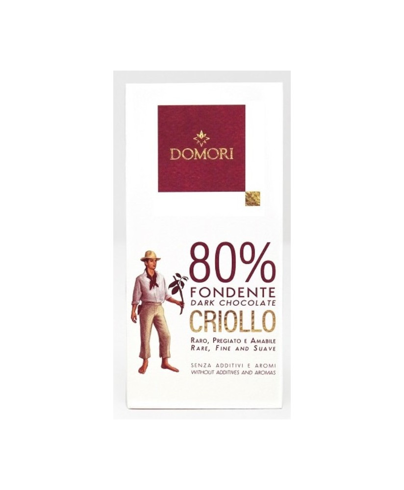 Vendita online tavolette di cioccolato Domori, Criollo, cioccolato fondente, 80% cacao criollo. Shop on-line e prezzi