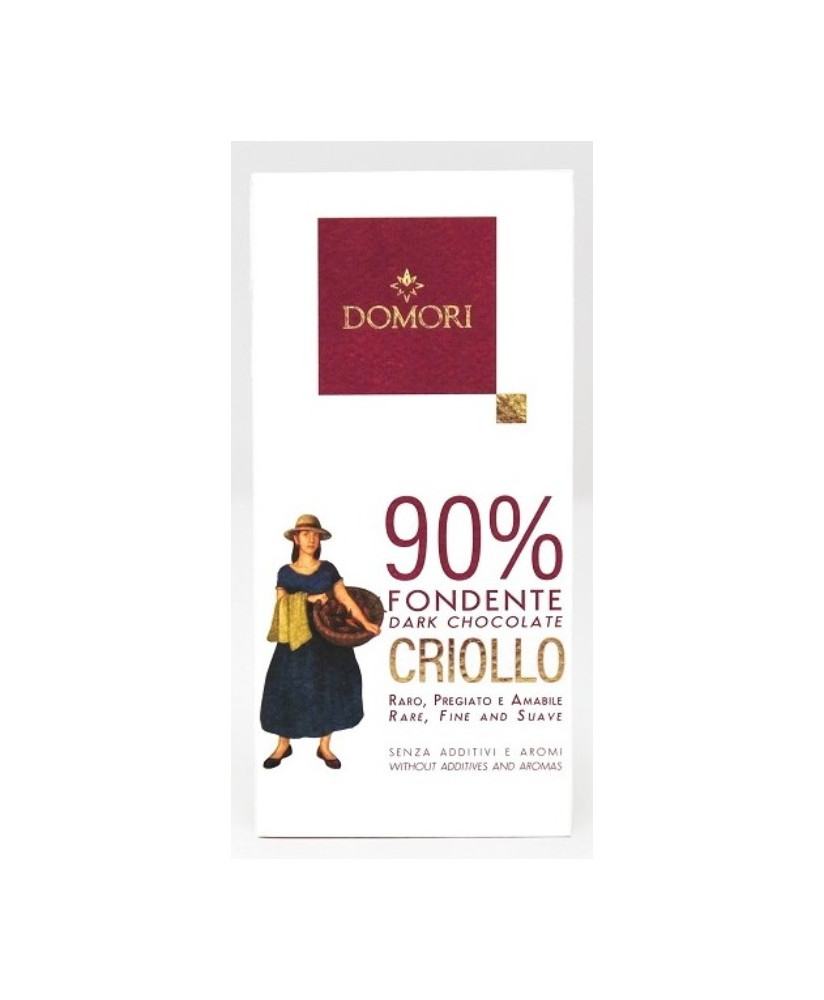 Vendita online tavolette di cioccolato Domori, Criollo, cioccolato fondente, 90% cacao criollo. Shop on-line e prezzi