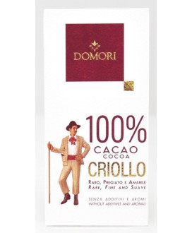 Vendita online tavolette di cioccolato Domori 100% di cacao, il 100% domori solo pasta di cacao pura. Shop on-line al prezzo più