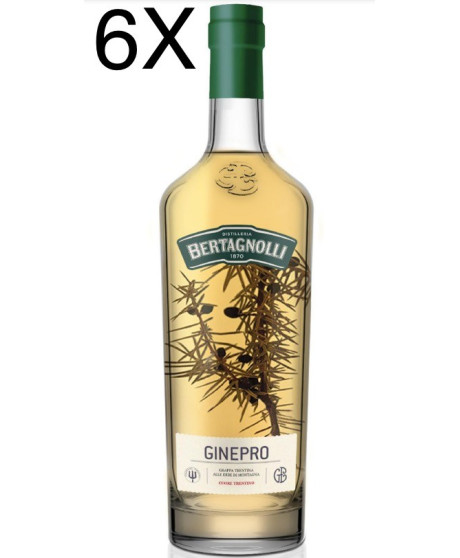 (3 BOTTLES) Bertagnolli - Grappa Juniper - 70cl