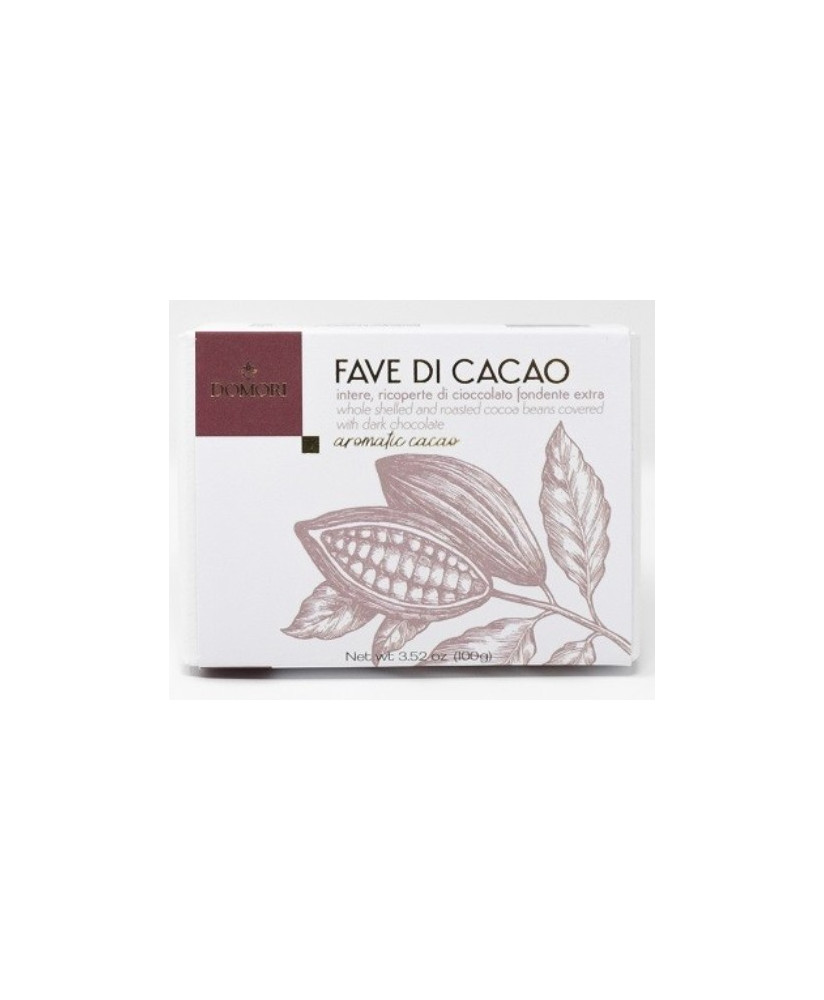 Domori - Whole Shelled and Roasted Cocoa Beans Covered with dark chocolate - 100g