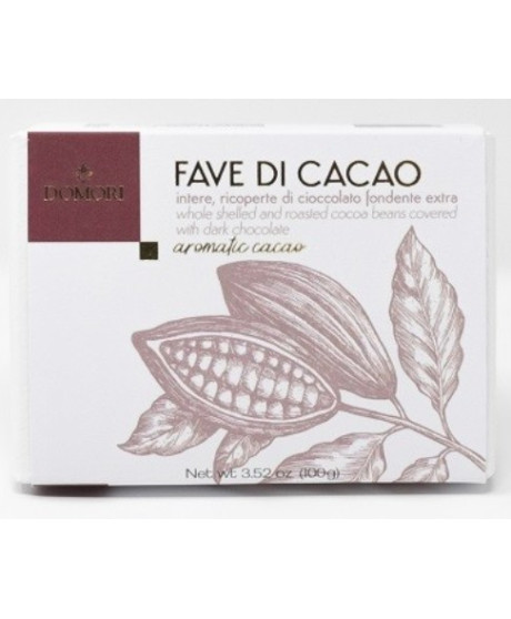 Domori - Whole Shelled and Roasted Cocoa Beans Covered with dark chocolate - 100g