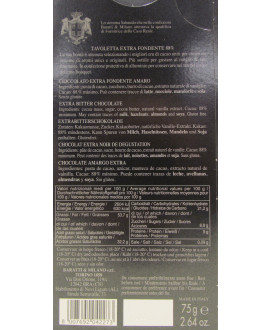 Online sales extra dark chocolate bars Baratti & Milano with 88% cocoa. Shop online chocolate bars Piedmont Turin Baratti, bitte