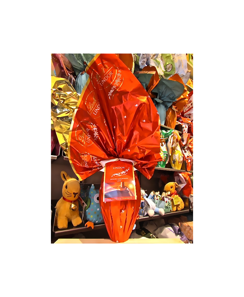 Vendita online Uovo di Pasqua Lindor da 1 kg. al Latte Rosso Lindt & Sprüngli (SCONTO 10%). Shop on line uova di cioccolato da 1