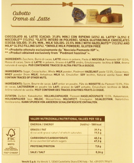 Vendita online cioccolatino Venchi Cubotto Crema di Latte a €32.00 al Kg. Shop on-line cioccolatini Cubotti Venchi Unica ripieno
