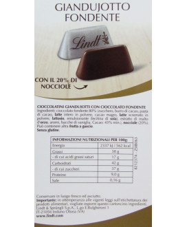 Vendita online Giandujotti Lindt Fondenti alla nocciola. Shop on line cioccolatini con nocciole e cacao, Gianduiotti classici. M