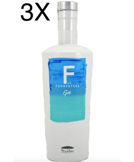 (3 BOTTLES) Formentera Mediterranean Spirits - Gin F de Formentera - 70cl