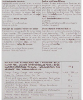 Vendita online cioccolatini Caffarel Cabossa ripieni di cioccolato fondente cremoso ricoperti di granella di cacao. 