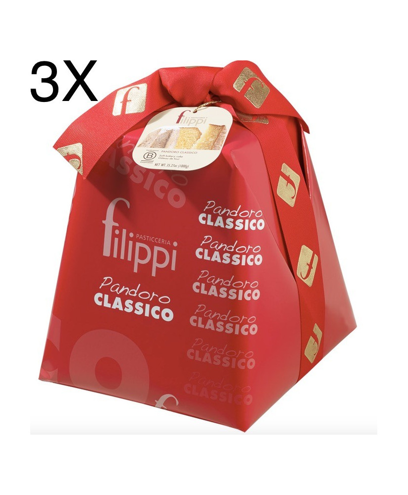 (3  PANDORI X 1000g) Filippi - Pandoro Classico