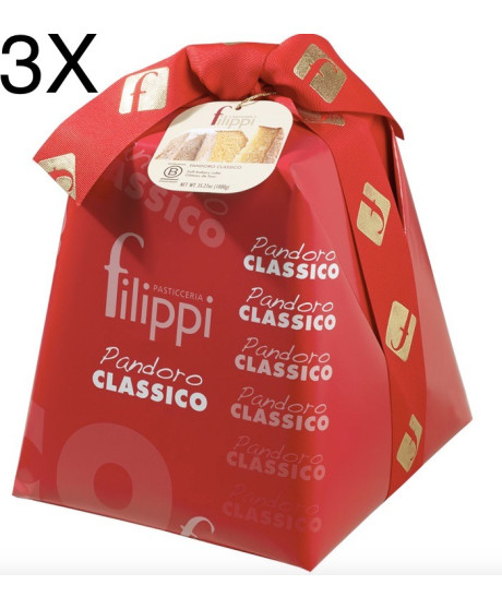 (3 PANDORI X 1000g) Filippi - Pandoro Classic 