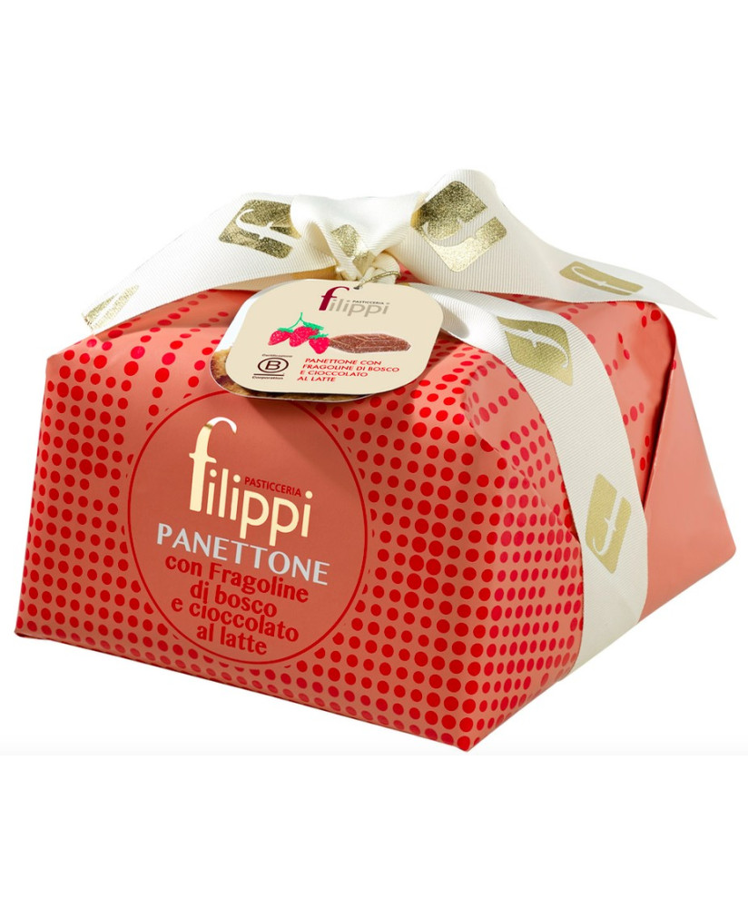 Filippi - Panettone - Wild Strawberries and Milk Chocolate - 1000g - NEW