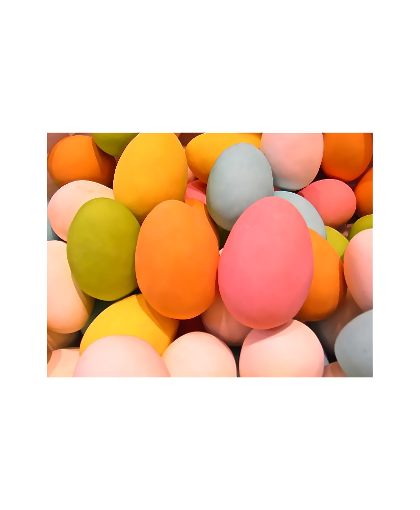 Vendita online uova di gallina confettate Crispo, ripiene di cioccolato fondente. Shop on line ovette di zucchero con uno strato