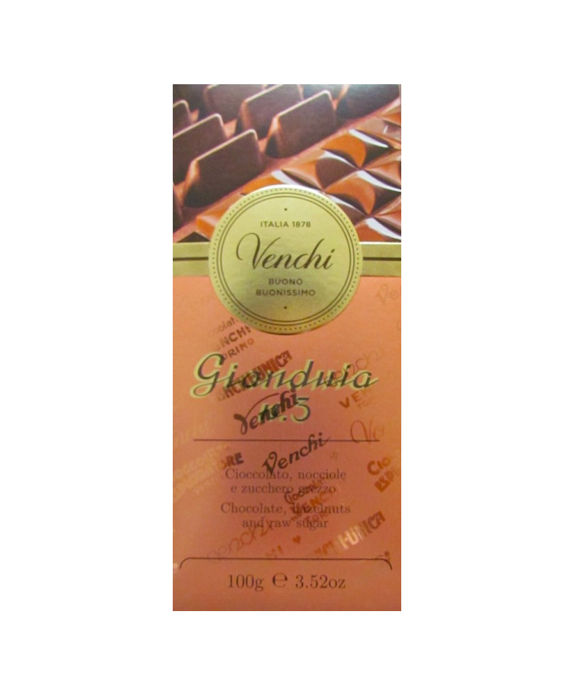 Venchi - Tavoletta Gianduja N. 3 - Senza Latte - 100g - NOVITA'