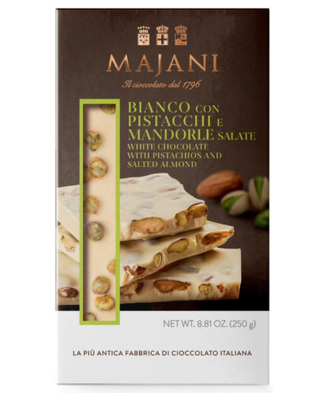 Majani - White Chocolate Snap with Almonds and Pistachios - 250g