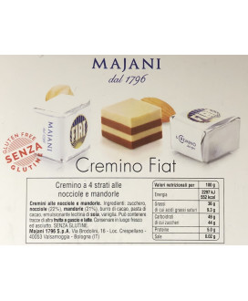 Vendita online Cremini Fiat di Majani Bologna a €30.00 al Kg. Shop on-line cioccolatino cremino Majani alle nocciole e mandorle.