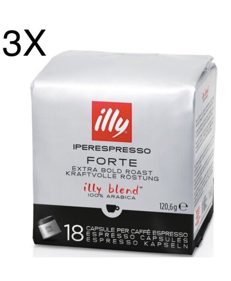 (3 CONFEZIONI) Illy Tostato FORTE - 54 Capsule - NEW