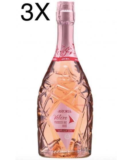 (3 BOTTLES) Astoria - Velére - Prosecco DOC Rosè Millesimato 2023 - Extra dry - 75cl