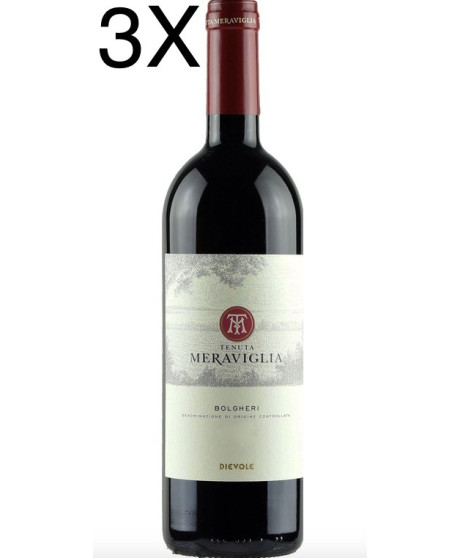 (3 BOTTLES) Dievole - Bolgheri Rosso 2018 - Tenuta Meraviglia - DOC - 75cl