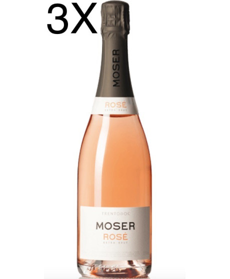 (3 BOTTLES) Moser - Rosé Extra Brut 2018 - Trento DOC - 75cl