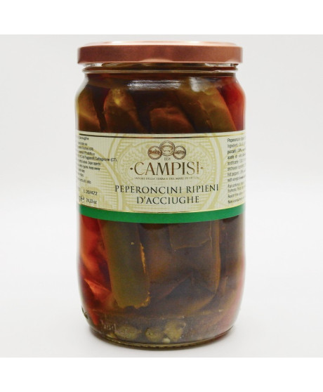 Campisi - Chillies stuffed with anchovies - 650g