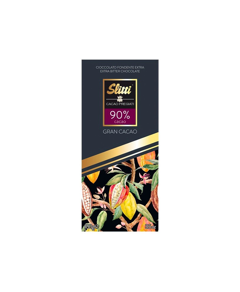 Vendita online Cioccolato Slitti Fondente Extra 90% di cacao Gran Cacao. Shop on line tavolette Slitti