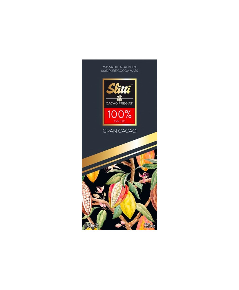 Vendita online Cioccolato Puro Slitti Fondente Extra 100% di cacao. Shop on line Massa di cacao. Tavolette Slitti di Monsummano